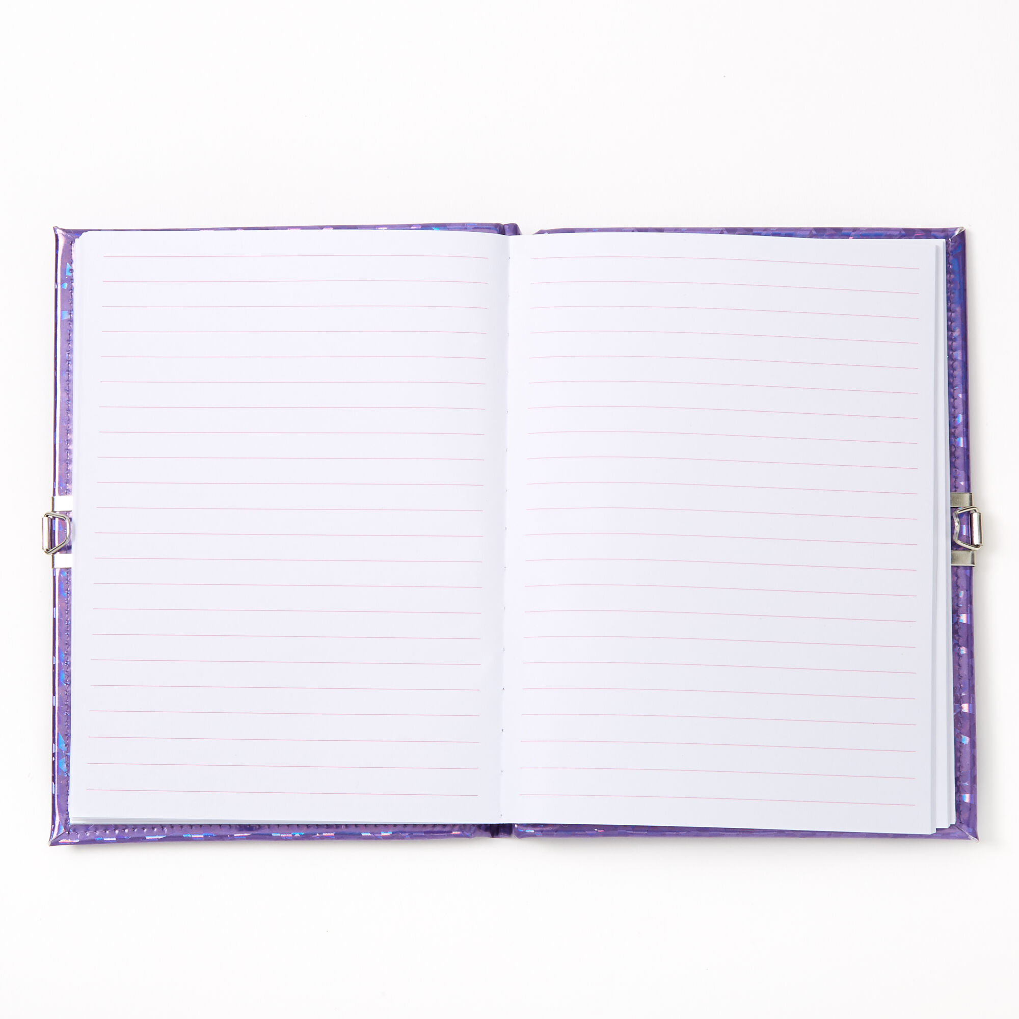 Love Heart Shaker Lock Diary - Purple,
