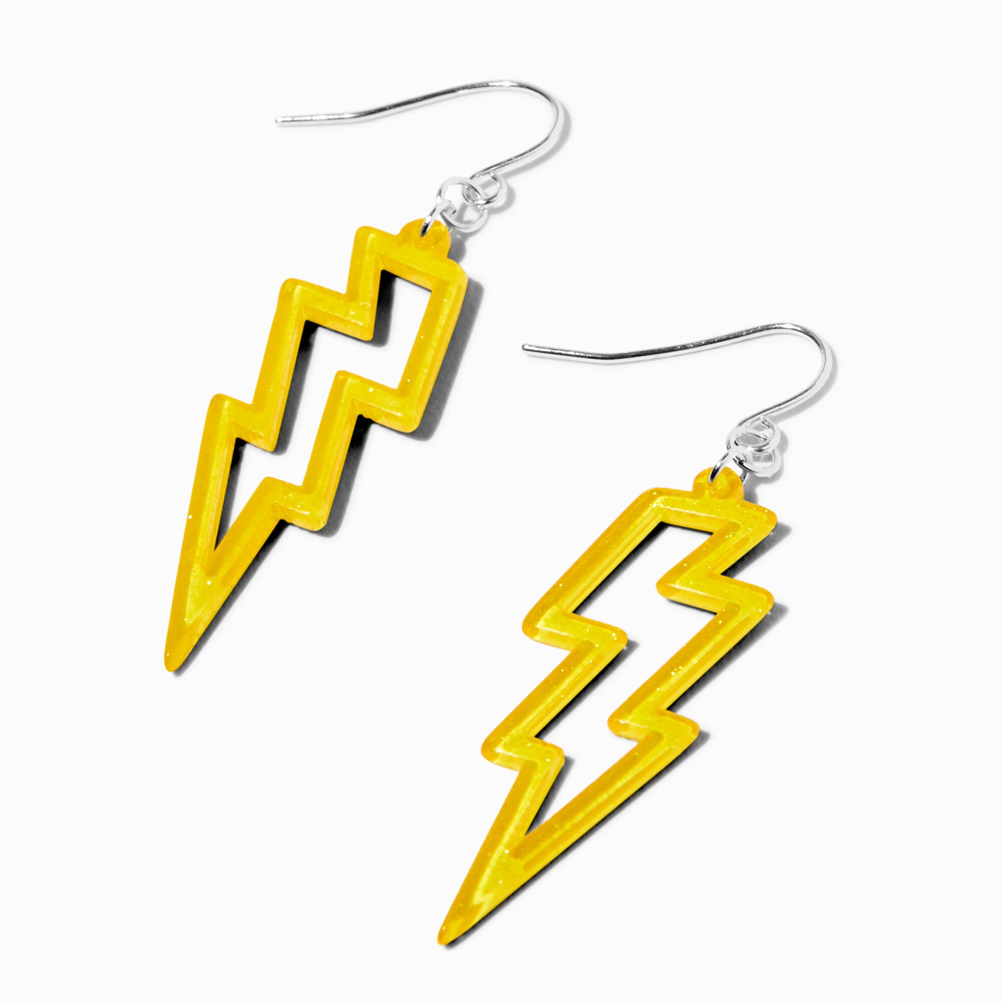 View Claires Lightning 15 Drop Earrings Yellow information