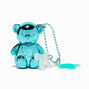 Blue Chrome Bear Lip Gloss Keyring,