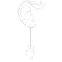 Silver 3&quot; Heart Chain Drop Earrings,