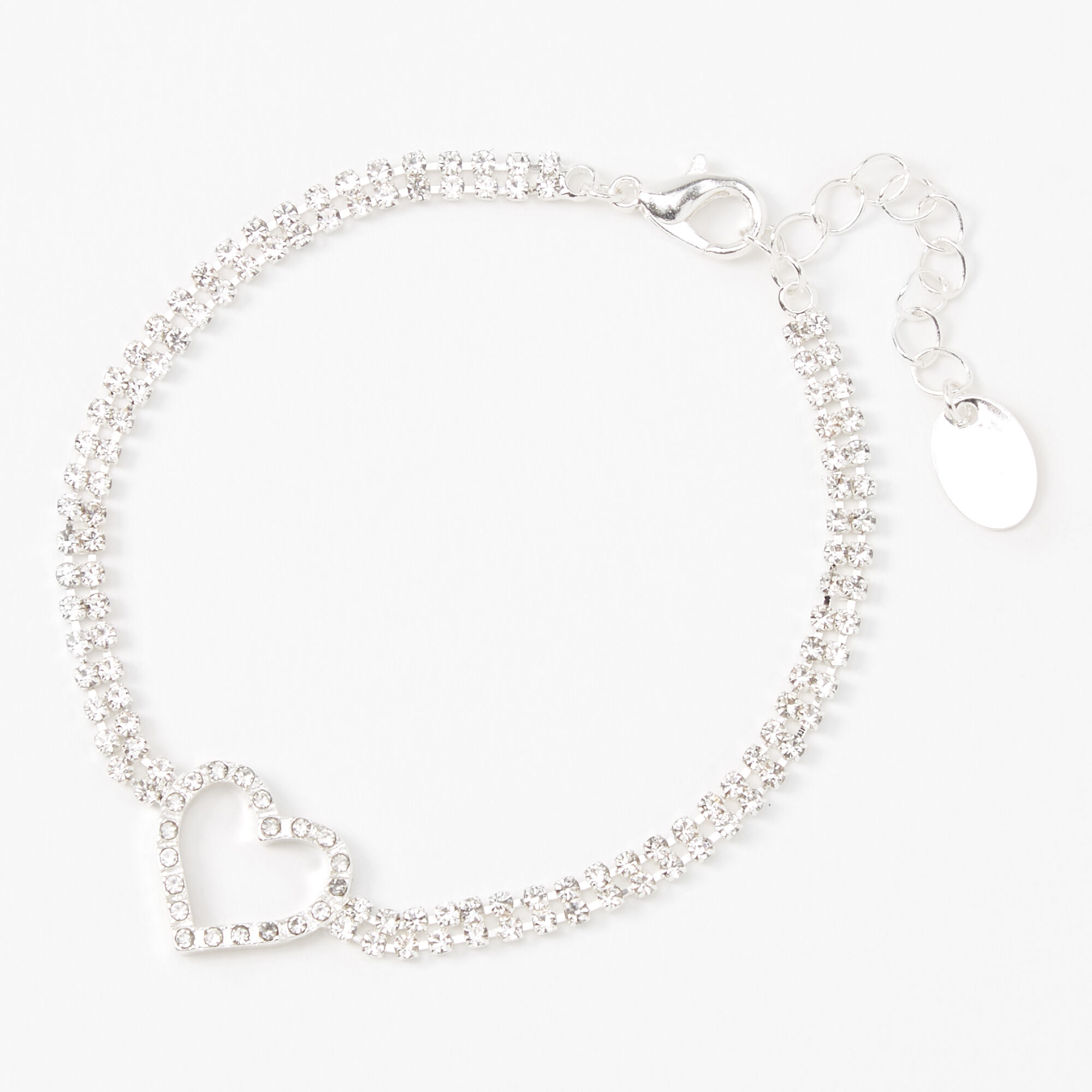 Sterling Silver Heart Link Bracelet, Heart Bracelet With Heart Charm - Etsy  | Chunky silver bracelet, Heart bracelet, Bracelet gift