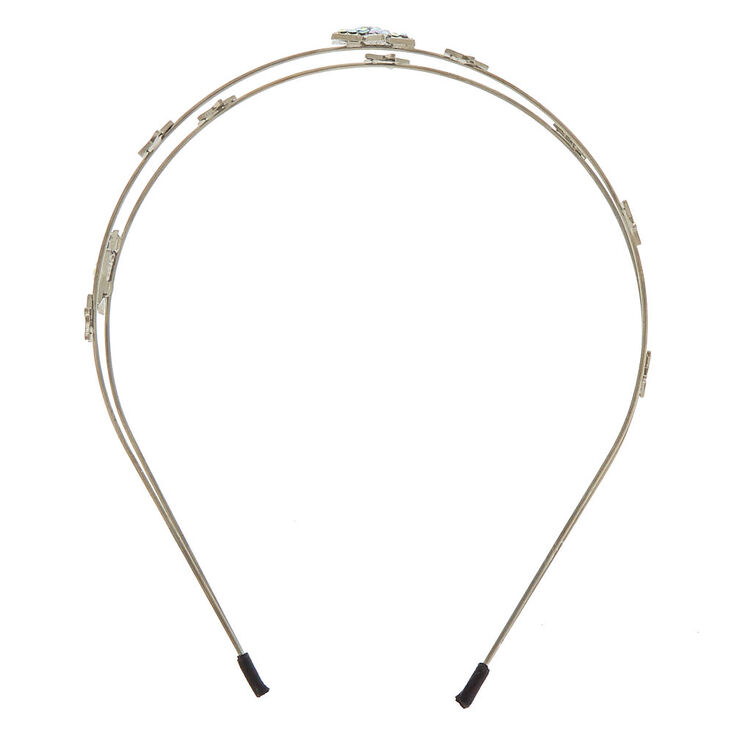Silver Double Row Star Headband,