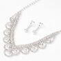 Silver Elegant Rhinestone Jewelry Set - 2 Pack,