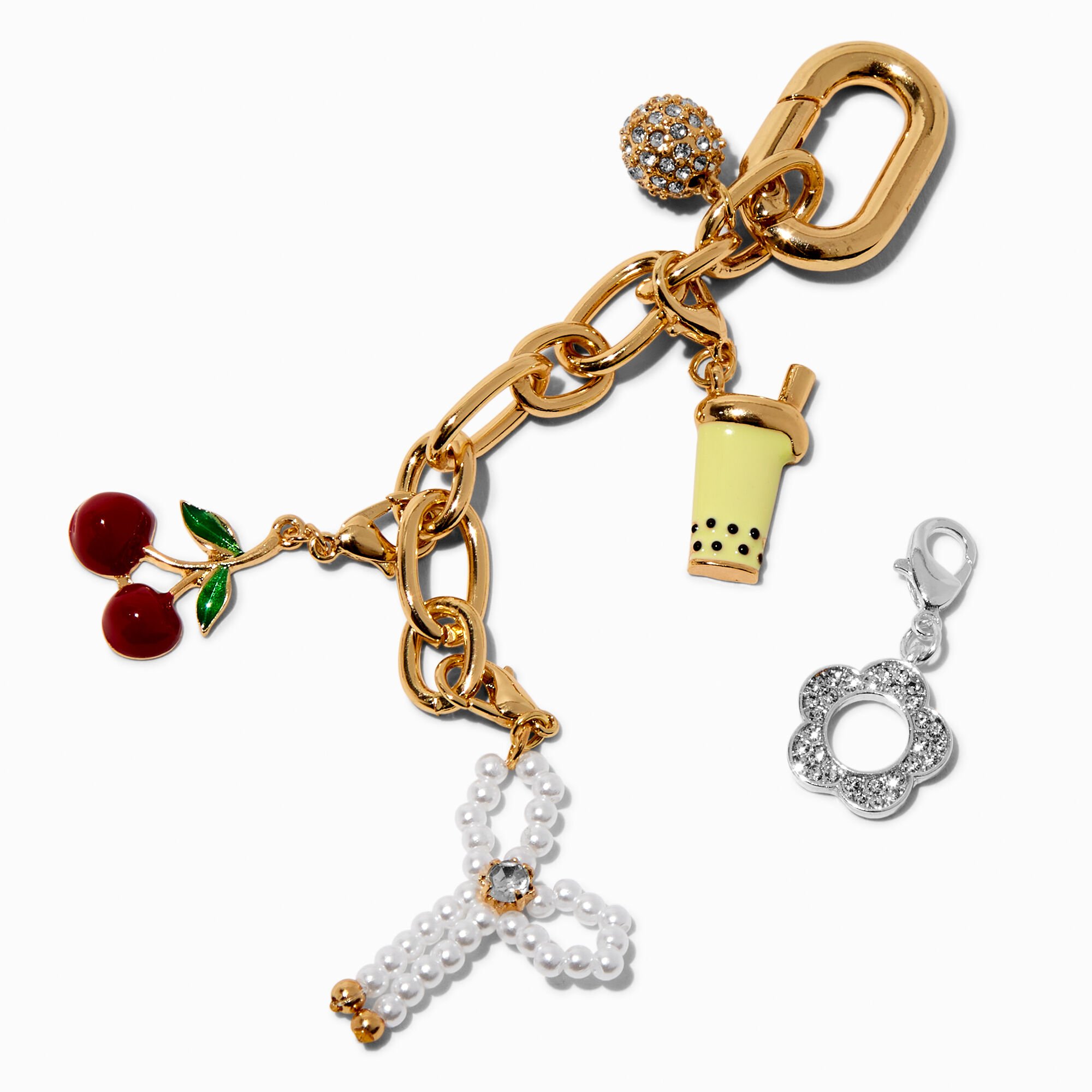 DIY Trendy Gold-tone Bag Charm,