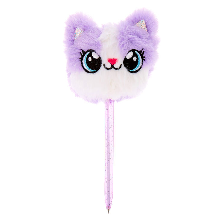 Claire's Stylo doux Carly le chat - Violet