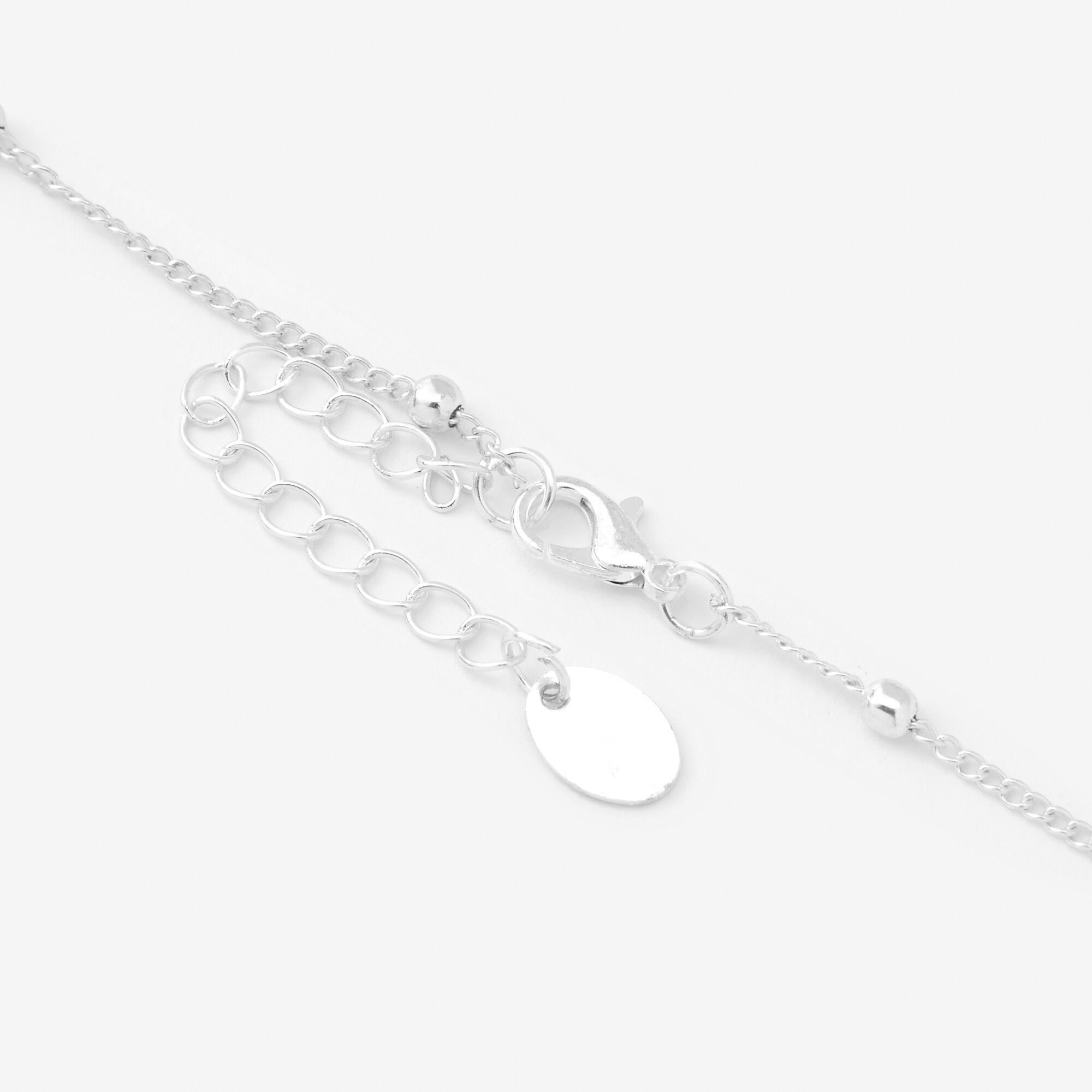 Black & Silver Heart 20" Chain Necklace,