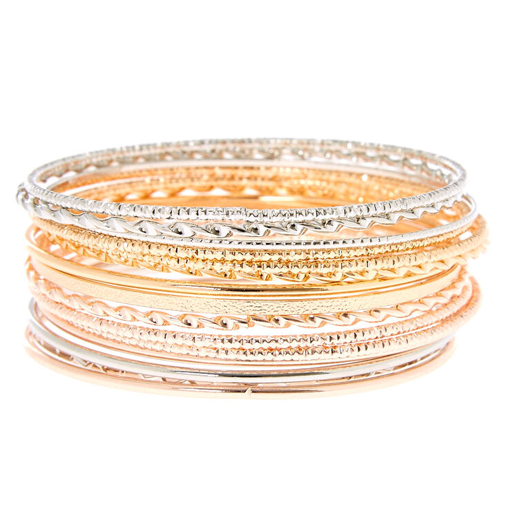 Claire's Lot de bracelets fins bangle en métaux mixtes