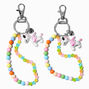 Best Friends Beaded Unicorn Wristlet Keychains - 2 Pack,