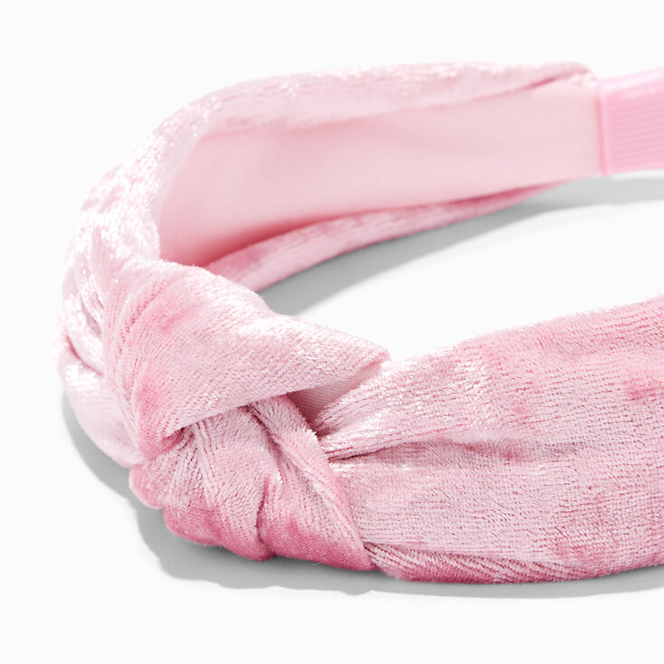 Claire&#39;s Club Pink Satin Knotted Headband,