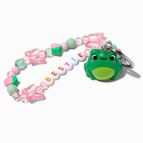Best Friends Beaded Strawberry Milk Frog Wrislet Keychains - 2 Pack,