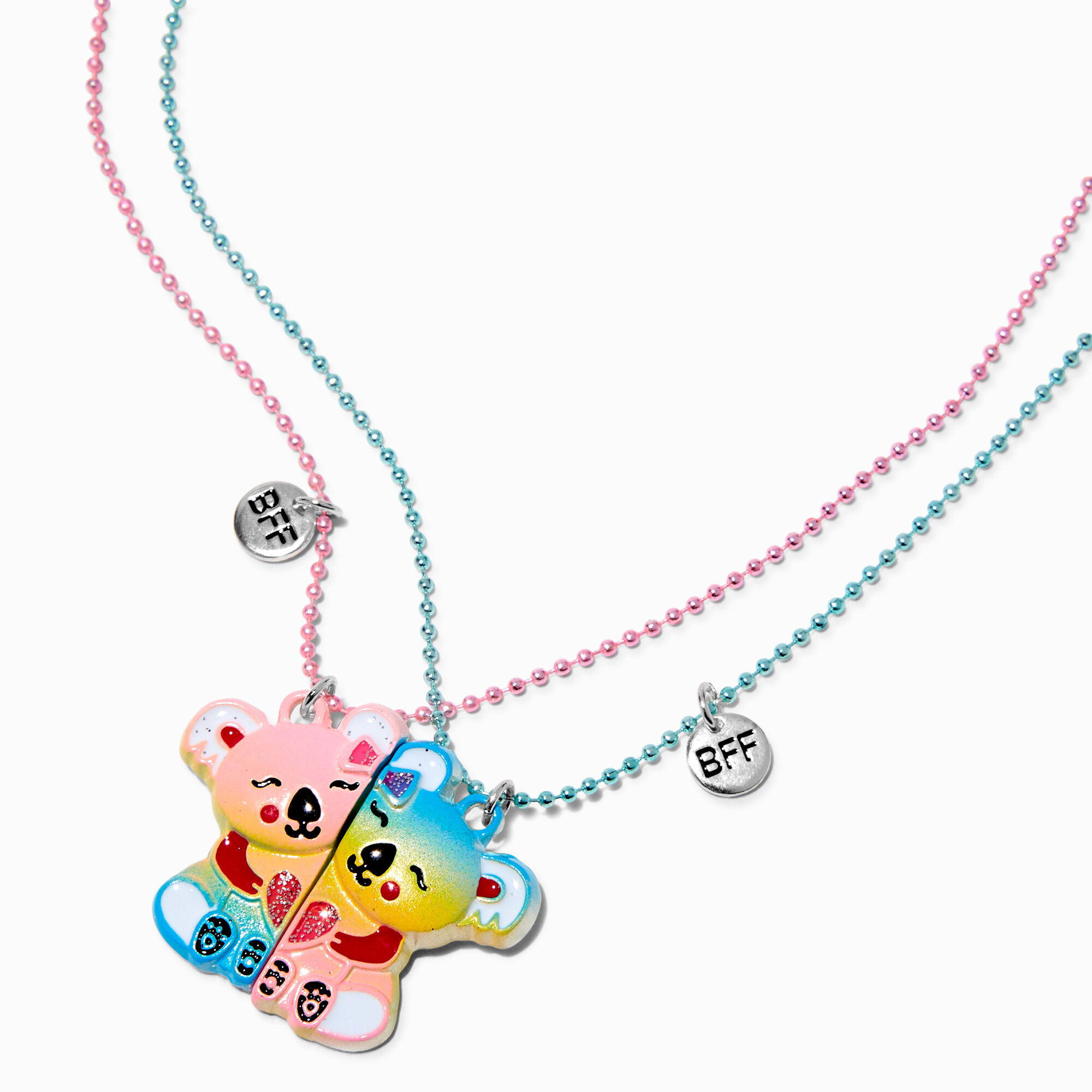 View Claires Best Friends Pastel Koala Twins Pendant Necklaces 2 Pack Blue information