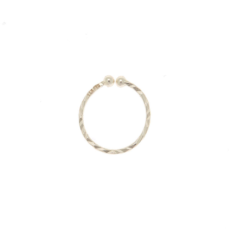 Sterling Silver Lazer Cut Faux Nose Ring Claire's US