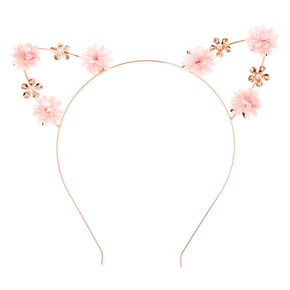 Pastel Petal Cat Ears Headband - Pink,