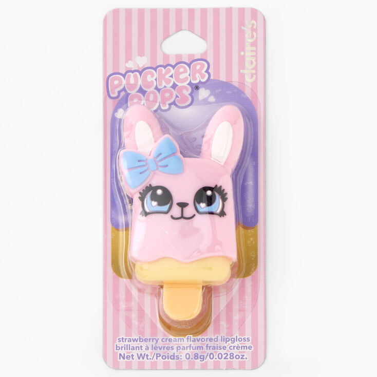 Pucker Pops Bunny Lip Gloss - Strawberry Cream,
