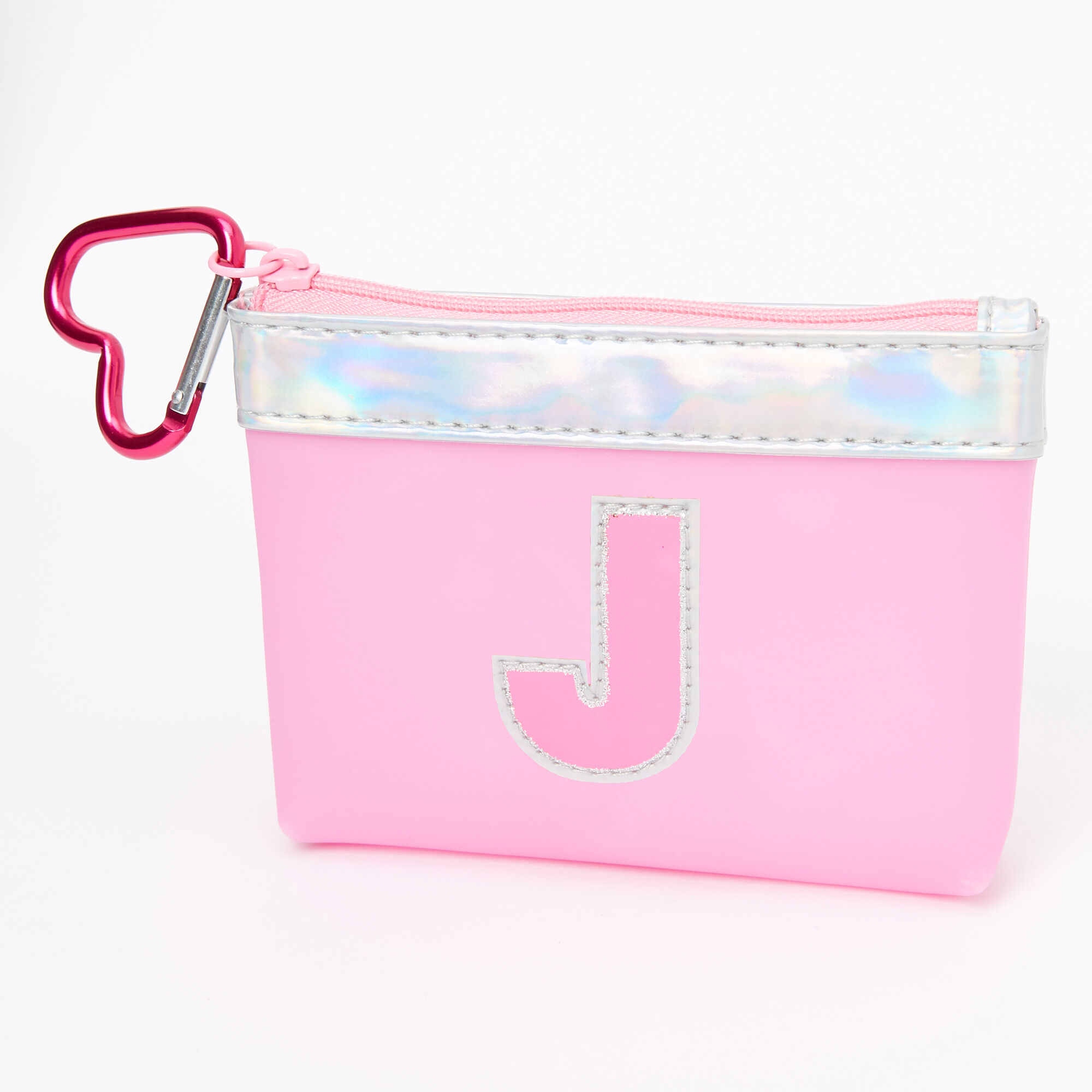 Pink Initial Coin Purse - J,