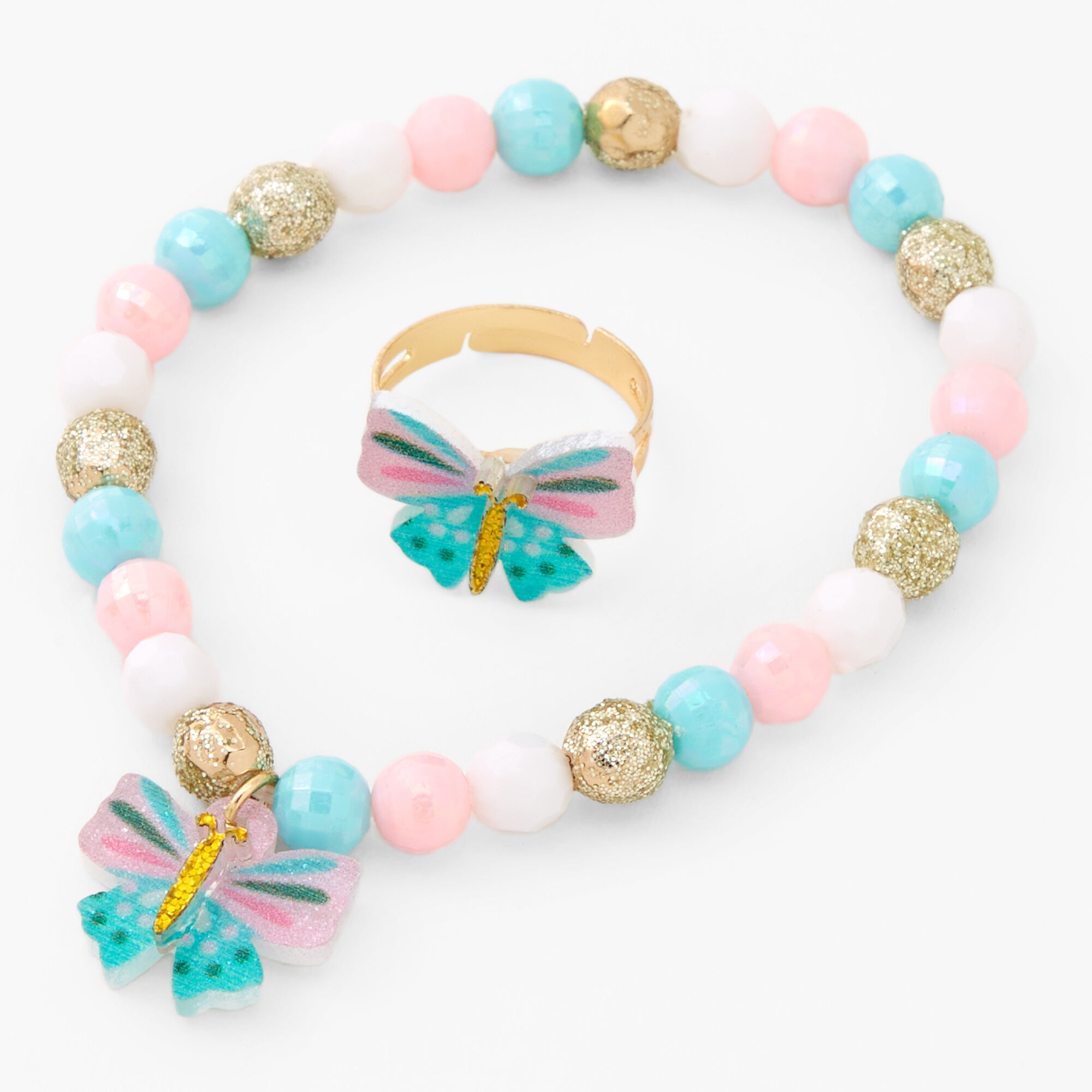 Claire's Club Gold Butterfly Jewelry Set - 3 Pack,