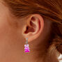 Pink Ombr&eacute; Glitter Gummy Bears&reg; 0.75&quot; Clip-On Drop Earrings,