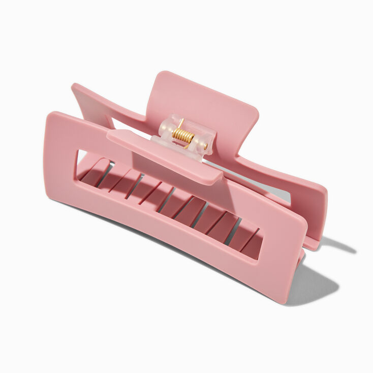 Matte Mauve Rectangular Hair Claw,
