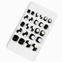 Black &amp; White Daisy Square Press On Vegan Faux Nail Set &#40;24 Pack&#41;,
