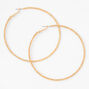 Gold 80MM Twisted Rope Hoop Earrings,