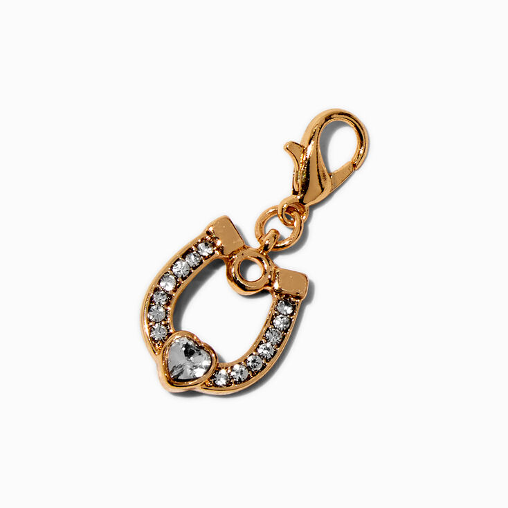 T H E M E x Claire&#39;s Gold-tone Pav&eacute; Horseshoe Charm,