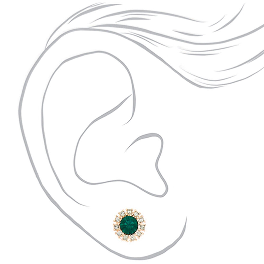 Lot de 2 bijoux à fleurs ton de joyaux - couleur émeraude,