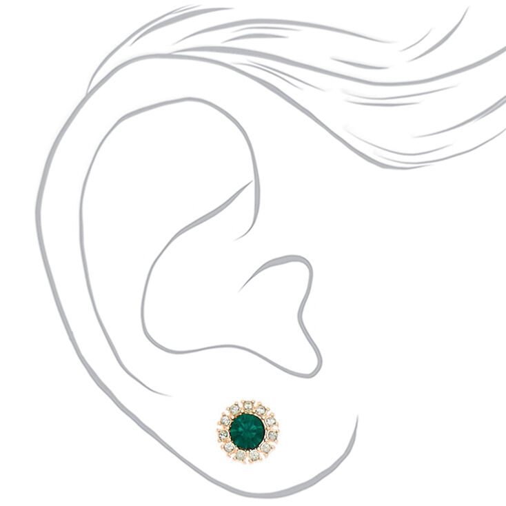 Jewel Tone Floral Jewelry Set - Emerald, 2 Pack,