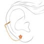 Clou d&#39;oreille unique avec cha&icirc;ne de connexion et strass 10&nbsp;mm couleur dor&eacute;e,