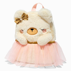 Claire&#39;s Club Furry Polar Bear Tutu Backpack,