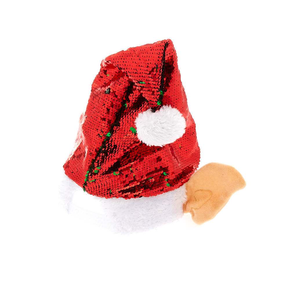 Reversible Sequins Moving & Sound Elf Hat,
