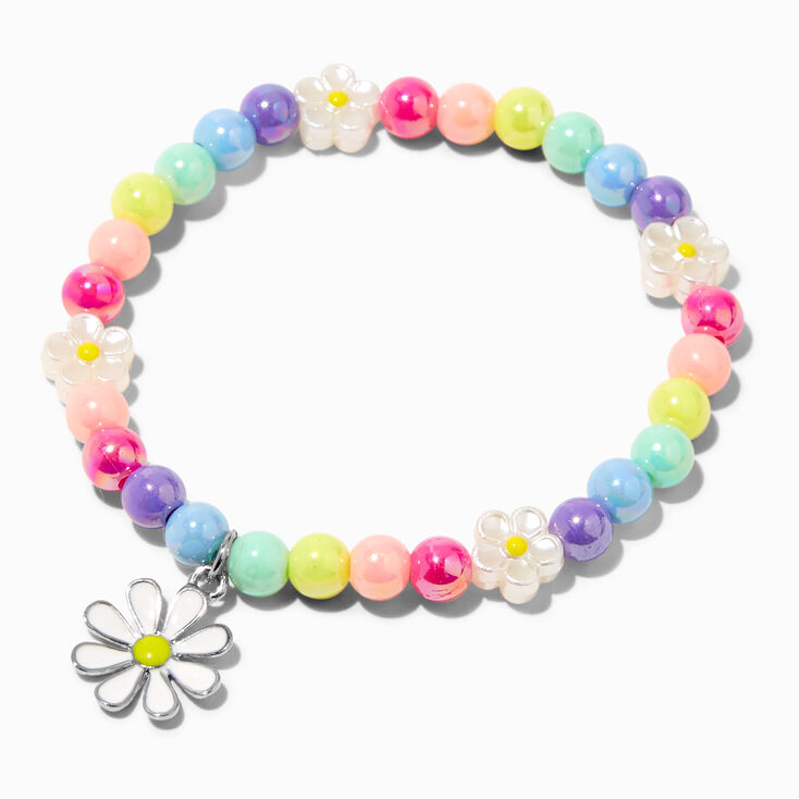Easter Bunny &amp; Daisy Rainbow Bead Jewelry Set - 2 Pack,