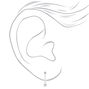 Sterling Silver Cubic Zirconia Star 1&quot; Drop Earrings,