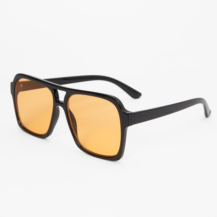 Lunettes de soleil aviateur noires,