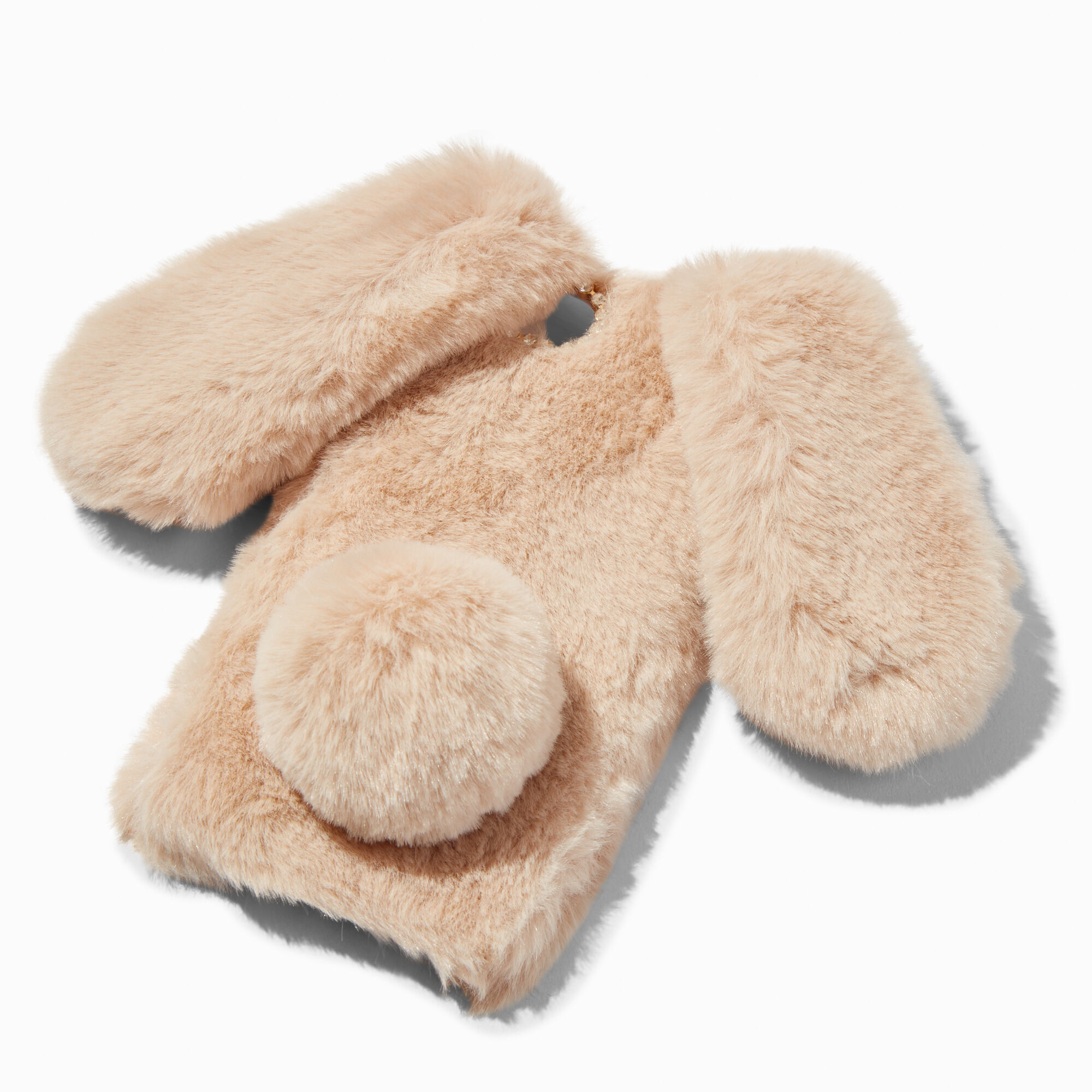 Coque de protection pour portable lapin brun roux en fausse fourrure - Compatible avec iPhone® 6/7/8/SE,