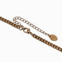 Antiqued Gold-tone Link Chain Necklace ,