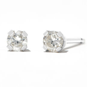 Round Diamond Stud Earrings 1/10 ct. tw. 14kt White Gold,