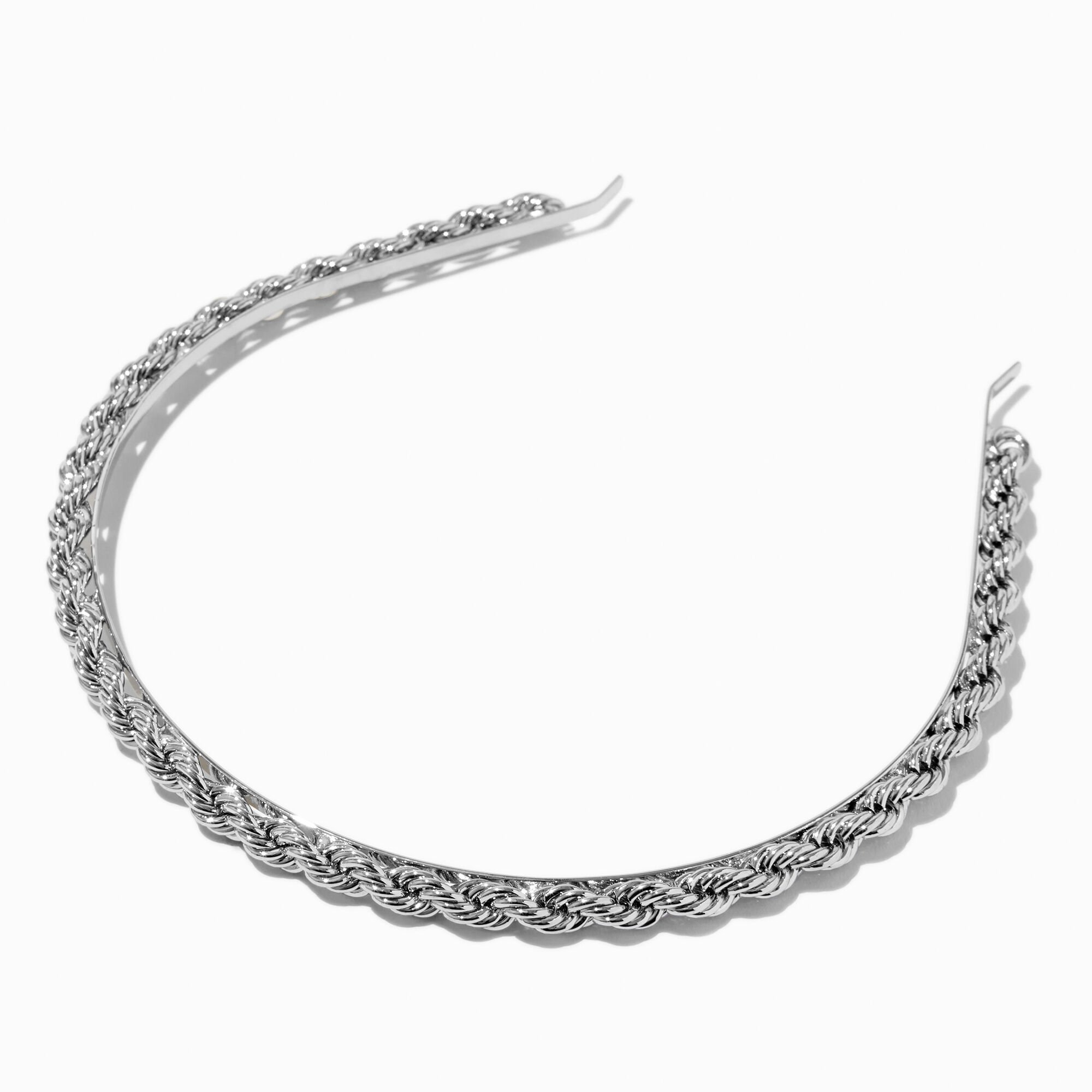 Silver Chain Metal Headband,