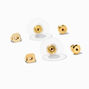 18K Gold Plated Earring Back Replacements - 4 Pack,