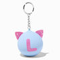 Initial Cat Ears Stress Ball Keychain - L,