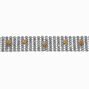 Gold-tone Starburst Silver-tone Rhinestone Choker Necklace,