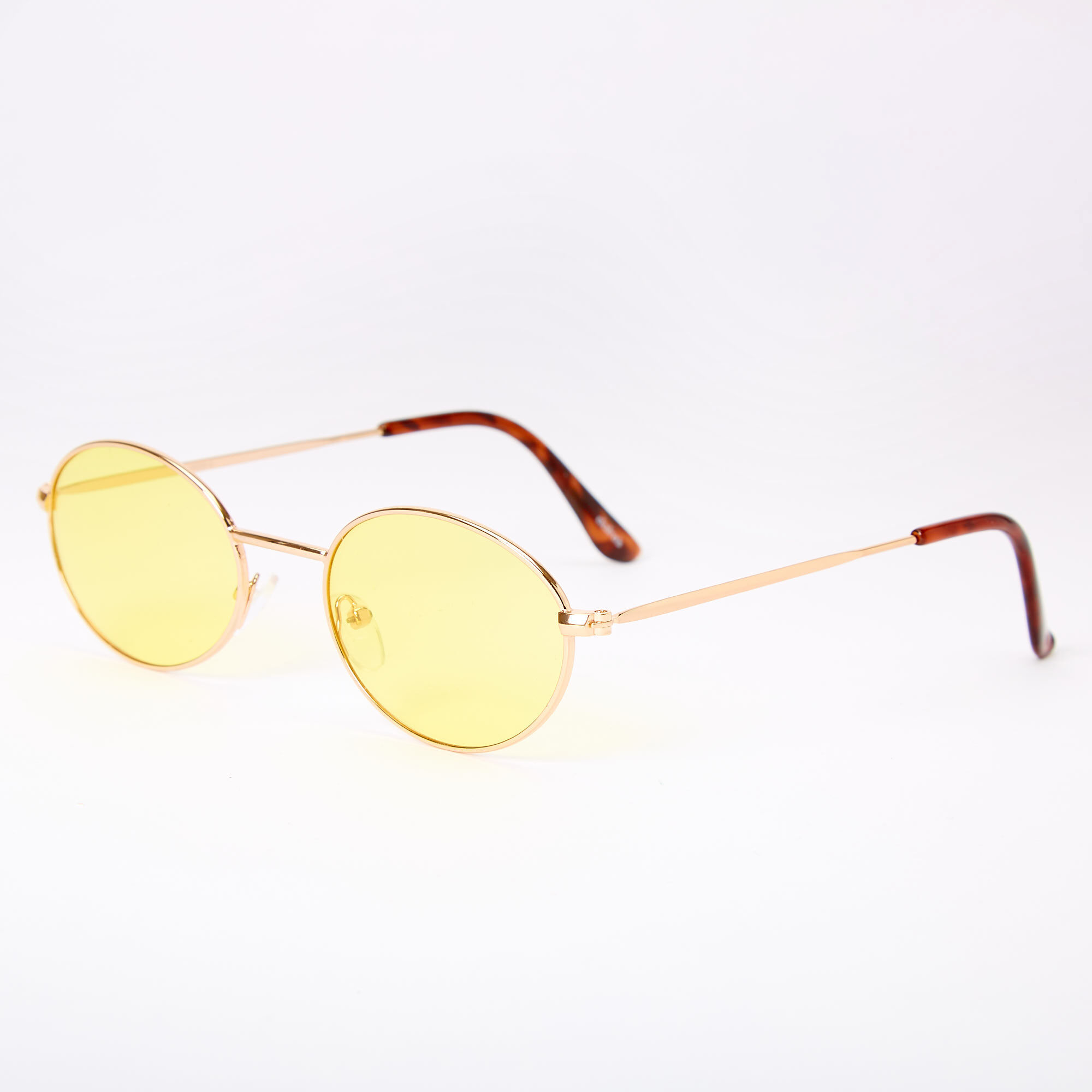Oval yellow sunglasses online