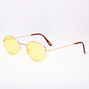Slim Oval Sunglasses - Yellow,