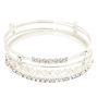 Silver Bling Bangle Bracelets - 5 Pack,
