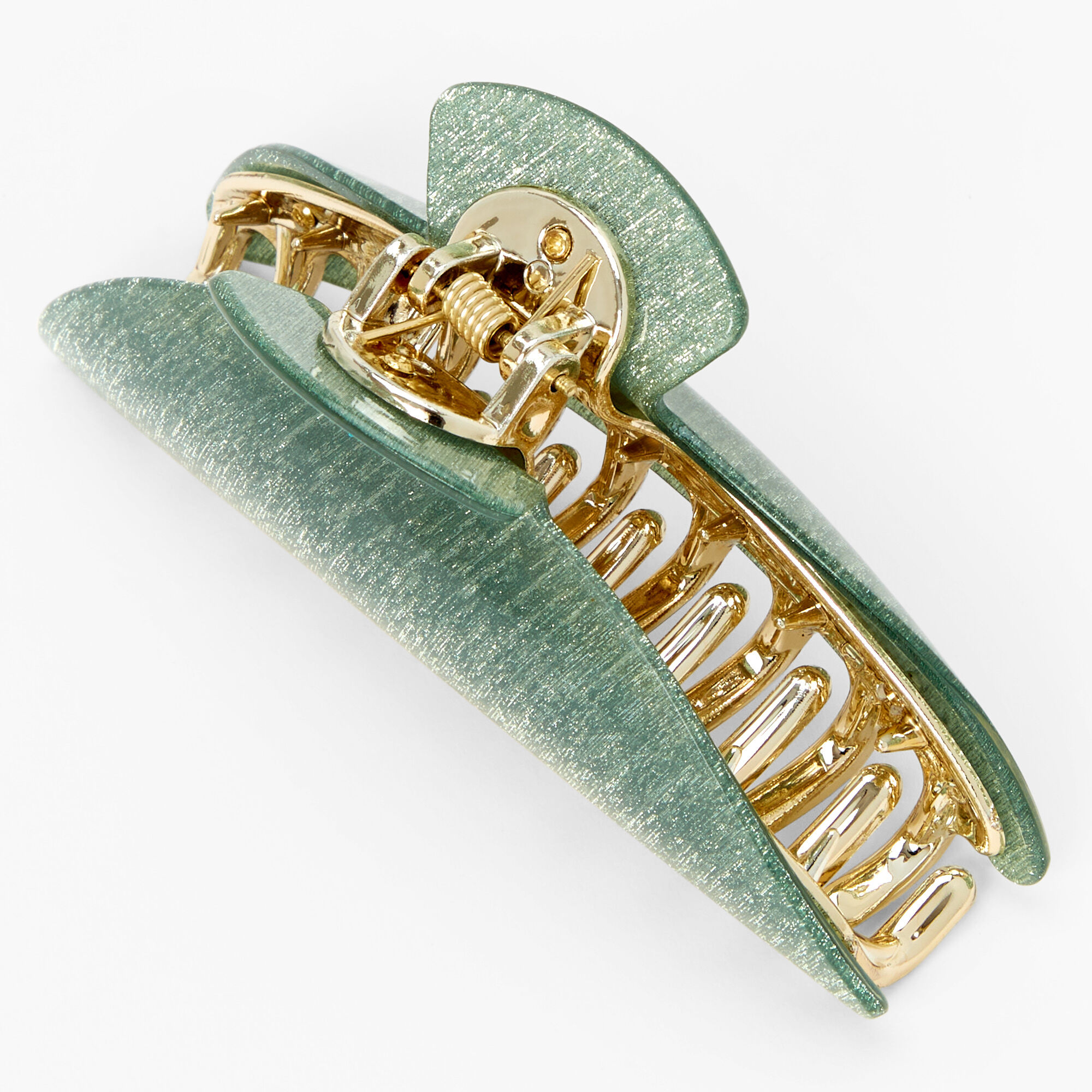 Large 5" Glitter Hair Claw - Green,