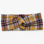Mustard &amp; Plum Plaid Twisted Headwrap,