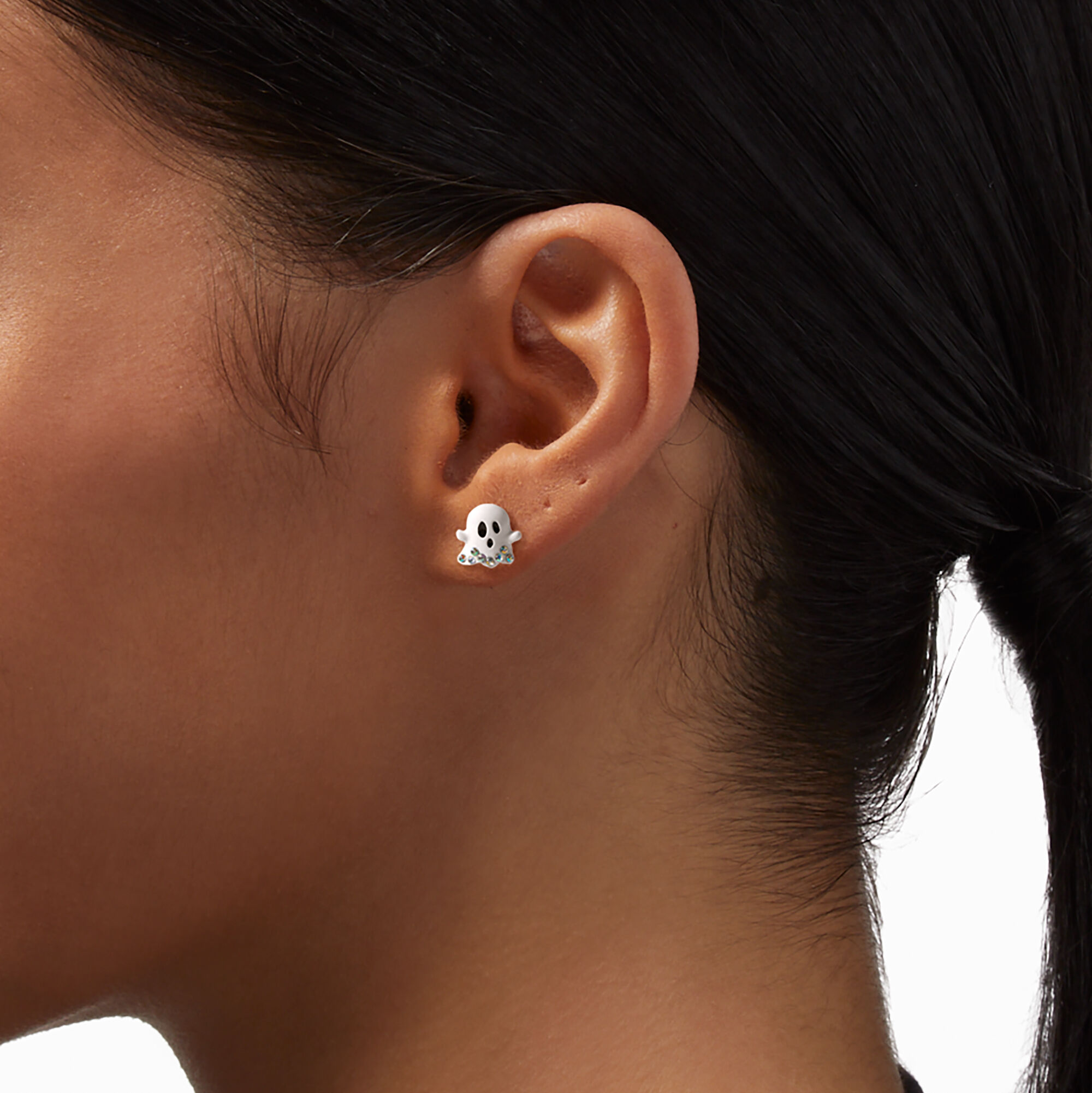 Embellished Ghost Stud Earrings,