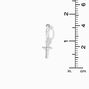 Silver-tone 20mm Cross Clip-On Hoop Earrings,