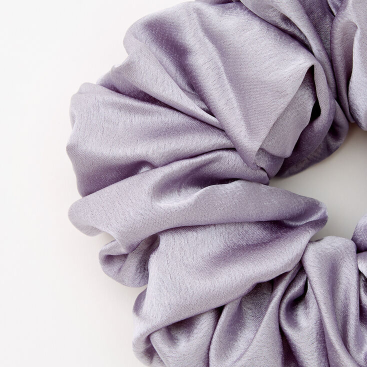 Giant Silk Hair Scrunchie - Gray,