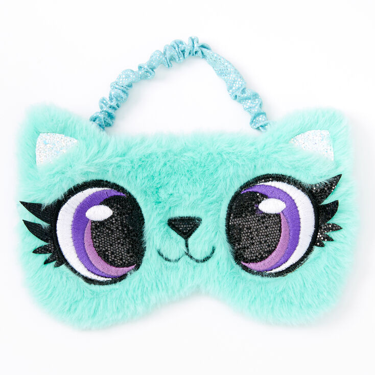 Claire's Masque de sommeil chat qui dort - Bleu