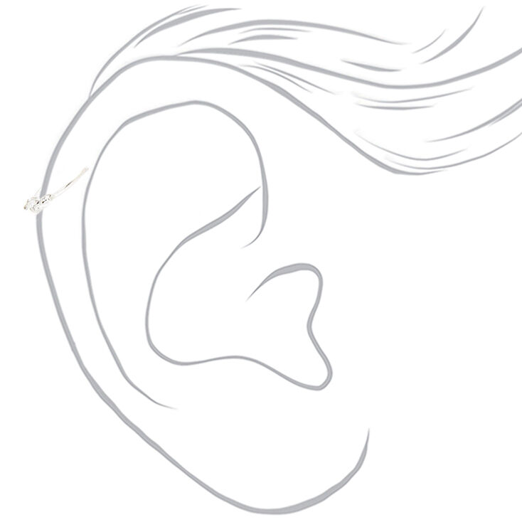 Anneaux couleur argent&eacute; et clou piercing cartilage - Lot de 3,